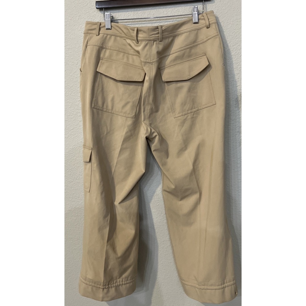 St. John Sport Women's TAN Elevated Cargo Capri Pants Cotton Stretchy SZ 14 - Picture 6 of 9